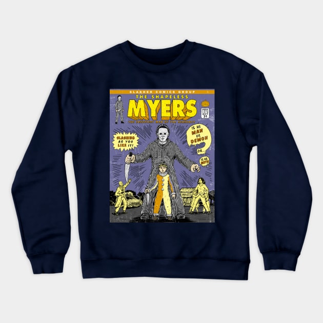 SLASHER COMICS-MYERS Crewneck Sweatshirt by Firebrander